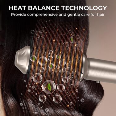 Фен-стайлер 6 в 1 для волосся, Airstyler Set, автоматичний локонів, термощітка, фен, мультистайлер для жінок, чорний (золотий)