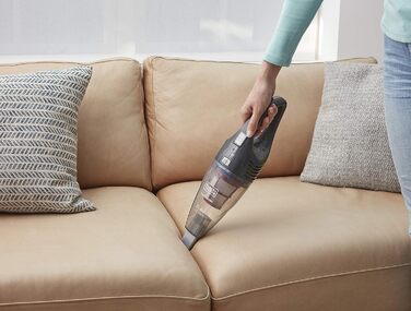 Акумуляторний пилосос BLACK+DECKER BHHV315B-QW Lithium Dustbuster з циклонною технологією та щілинною насадкою, безмішковий, білий/синій