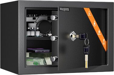 Сейф настінний Safe Tresor WASJOYE з ключем 19L для грошей, коштовностей, документів (25x35x25 см)
