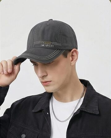 Бейсболка YAMEE з деніму для чоловіків та жінок, унісекс, для спорту, риболовлі та кемпінгу, один розмір (сірий)