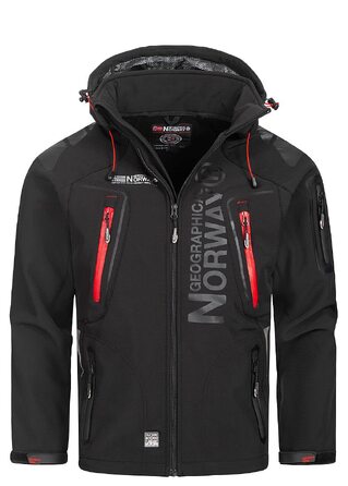 Чоловіча куртка-софтшелл Geographical Norway Tambour, чорна, розмір XXXL