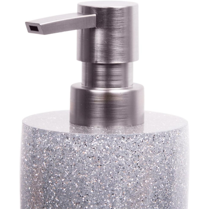 Дозатор мила | Широкий вибір стильних дозаторів мила для ванної кімнати | Сучасний дизайн, прикраса для будь-якої ванної (Glitzer Silver)