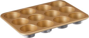 Форма для мафінів Nordic Ware Naturals, алюмінієва, антипригарна, 12 чаш, 7,9 см