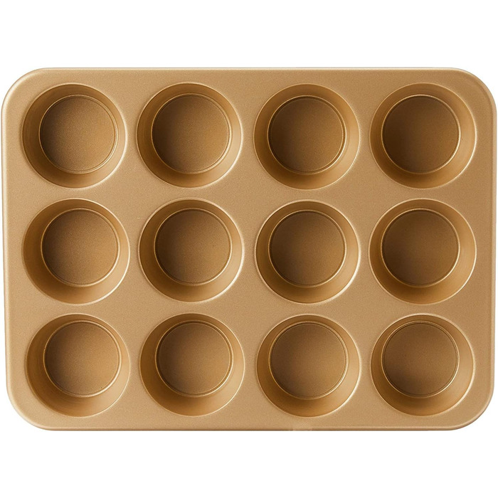 Форма для мафінів Nordic Ware Naturals, алюмінієва, антипригарна, 12 чаш, 7,9 см