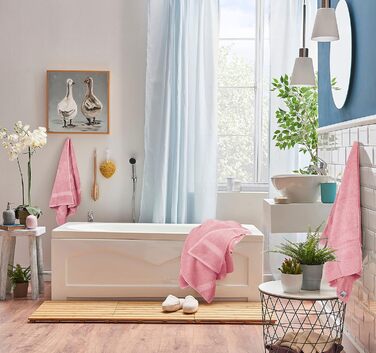 Utopia Towels 8-Piece Premium Towel Set, 2 Bath Towels, 2 Hand Towels, and 4 Washcloths, 600 g/m², 100% Ring-Spun Cotton, Fitness Studio, Hotel, and Spa (Dusty Rose)