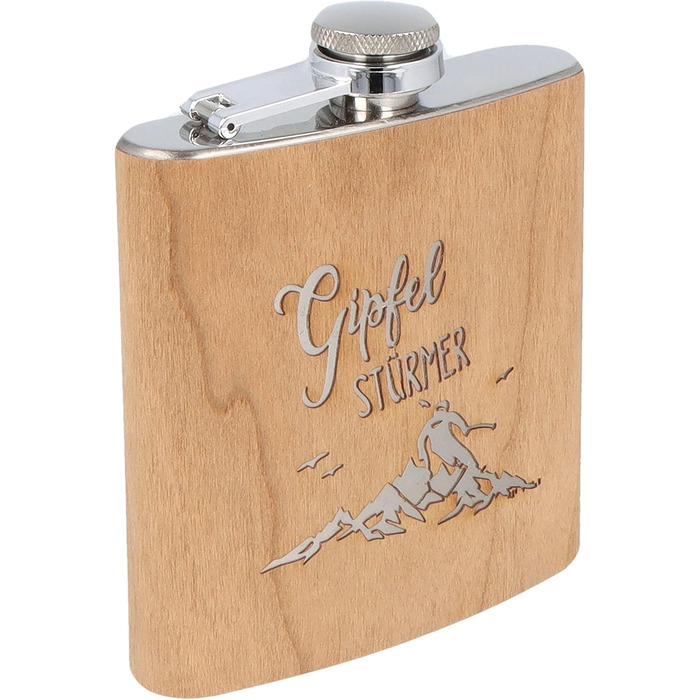 Фляга з нержавіючої сталі з гравіюванням - Оригінальний подарунок для любителів лиж та сноуборду | Ідеально для афтескі та зимових пригод (Гірський Штурм)