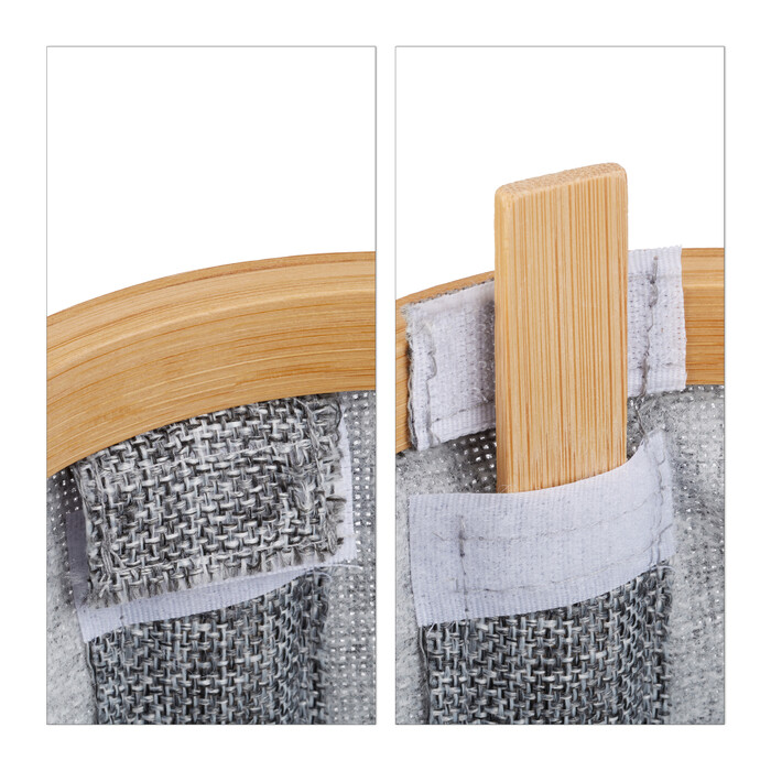 Relaxdays Fabric Storage Basket - Grey