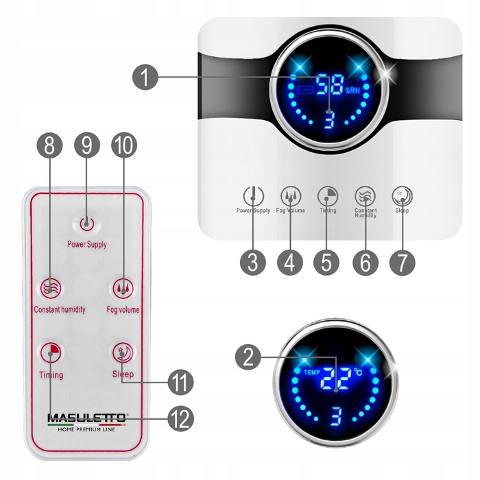Розумний зволожувач повітря Masuletto Smart Silence Premium Mist Pro Air+