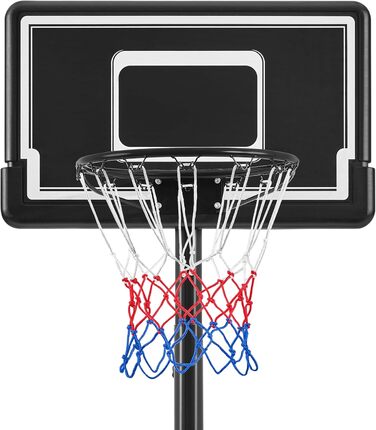Yaheetech Adjustable Height Mobile Basketball Hoop Stand with Wheels - Indoor/Outdoor Basketball System