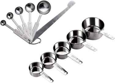 DECHOUS 12-Piece Measuring Spoon Set for Baking - Stainless Steel, Graduated Kitchen Cups, Spoons for Easy Measuring