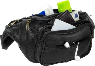 STILORD 'Maverick' - Сумка на пояс, нагрудна сумка, через плече, для фотоапарата, чорна з м'якої шкіри (Діапазон: чоловіча/жіноча)