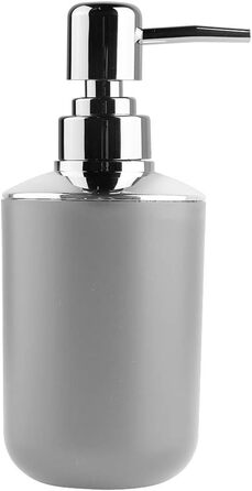 Комплект аксесуарів для ванної кімнати на 6 предметів: дозатор для мила, мильниця, тримач для зубних щіток, стакан для ополіскування, тримач для унітазу, сміттєвий бак (сірий)