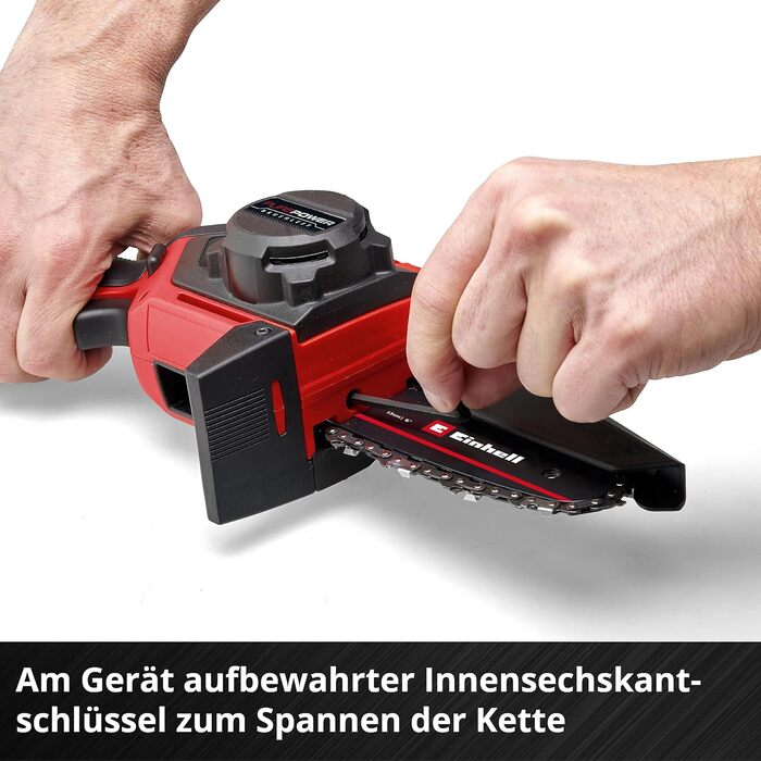 Акумуляторна ланцюгова пилка Einhell GE-PS 18/15 Li BL-Solo Power X-Change (18V, Brushless, 12.5 см, без акумулятора, без чохла)