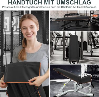 Набір спортивних рушників 2 шт. 120x50 см з кишенею на блискавці, мікрофібра, для фітнесу, тренувань, кемпінгу, подорожей (темно-сірий-жовтий)