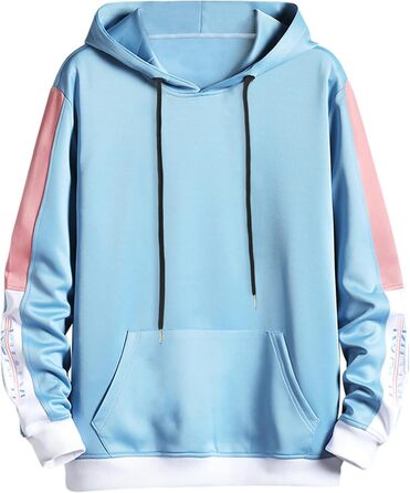 Чоловічий світшот з капюшоном Kenaijing, бавовна, блакитний, розмір L