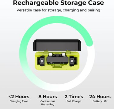 Мікрофон FULAIM X6S: Бездротовий петличний мікрофон з AI шумозаглушенням для iPhone, камер, відео та Vlogging