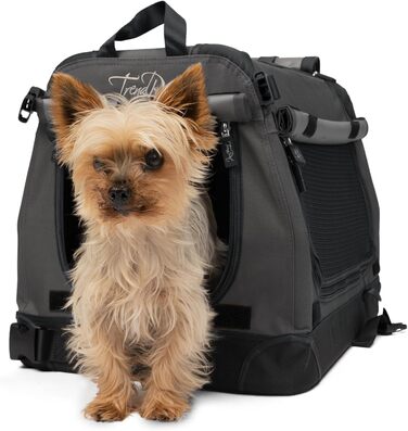TrendPet TPX-Pro: Легка складана переноска для собак з алюмінієвим каркасом (сіра, 50x35x35 см)