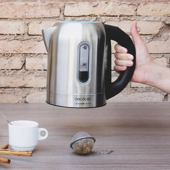 Електричний чайник Cecotec ThermoSense290, 2200 Вт, 1,7 л, сріблястий/сірий