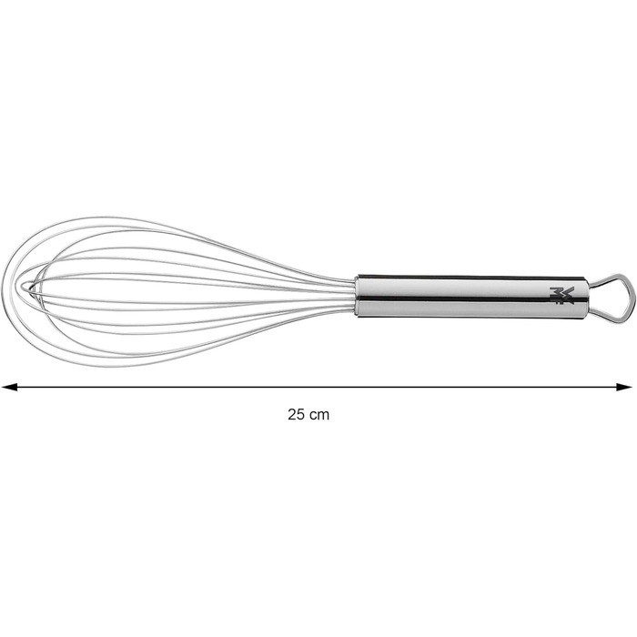 Венчик кухонний WMF Profi Plus 25 см, Cromargan нержавіюча сталь, матовий, для збивання, сумісний з посудомийною машиною