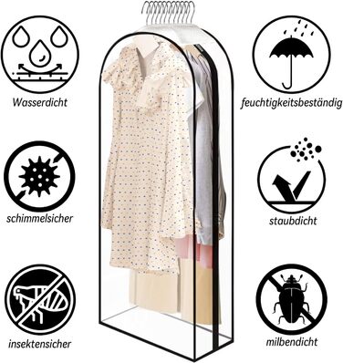 Прозорі мішки для одягу 2 шт. 110x60x25 см - захист та зберігання одягу під час подорожей