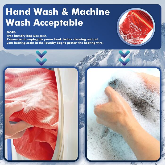 Обогревні шкарпетки з акумулятором 5000mAh, 36-42, до 65°C, без помаранчевих смуг