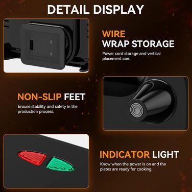 Вафельниця Snailar: компактна та стильна бельгійська модель 750W з антипригарним покриттям для хрустких вафель (плоскі пластини)