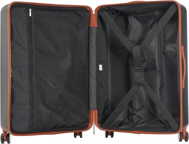 Набір валіз Merax TSA-Schloß: M, L, XL. Чорний. З телескопічним ручками та 4 колесами. PP-матеріал.