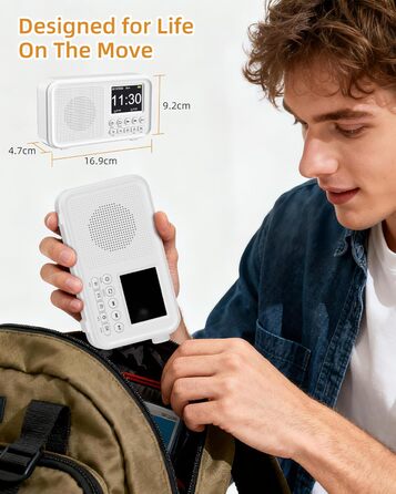 Портативне DAB/FM радіо з Bluetooth, кольоровим дисплеєм 2.4