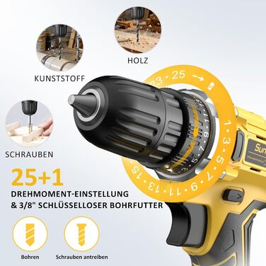 Набір інструментів Sundpey 170 предметів з акумуляторним дрилем-шуруповертом 21V, універсальний для дому, будівельні та ремонтні роботи