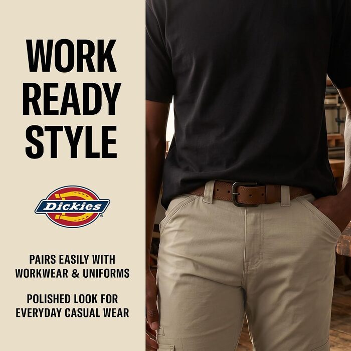 Чоловічий промисловий ремінь Dickies Casual Industrial Strength, колір бежевий (розмір 46 / талія 44)