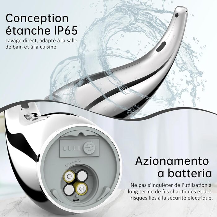 Greatmay Automatic Soap Dispenser - Touchless, Battery Operated, 300ml, IPX6 Waterproof - for Bathroom, Kitchen
