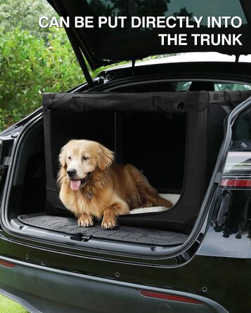 Складана переноска для собак середніх порід, 76x54x54 см, зелена/чорна (60x42x42 см)