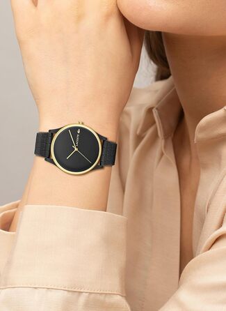 Годинник Lacoste Crocodelle Quartz для жінок з силіконовим ремінцем (чорний)