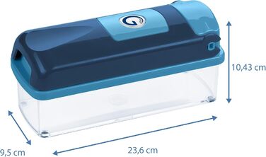 Nicer Dicer Smart від Genius: Набір для нарізки овочів 10 в 1, блакитний. Ручний набір для нарізки овочів, фруктів, салату, тертки, кухонного помічника, 800 мл.