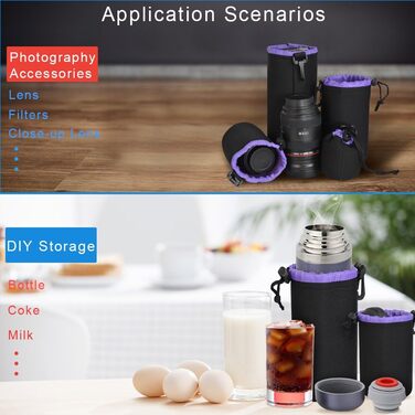 Водонепроникний захисний чохол для об'єктива CADeN: 4 розміри, неопрен, Canon, Nikon, Sony, Pentax, Tamron, Sigma