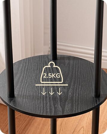 Стійка лампа EDISHINE для вітальні з трьома плафонами, вінтажний стиль, полиця, абажур з ротангу, 3 x E27, з лампочками, бохо-стиль, з вимикачем на ніжці, 178 см, чорний