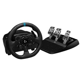 Руль Logitech G923 TRUEFORCE з педалями для Xbox Series X|S, Xbox One та PC, з реактивним педалем та системою подвійного зчеплення, чорний