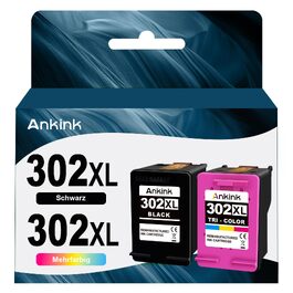 Картриджі для принтера ANKINK 302XL (чорний та кольоровий), замінник HP 302 XL, набір 2 шт.