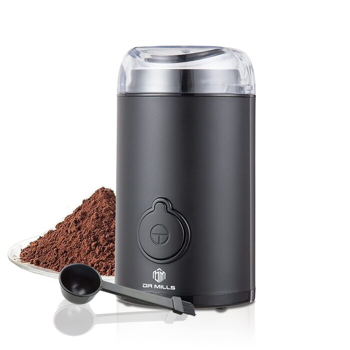 Електрична кавомолка та подрібнювач спецій DR MILLS DM-7438 з нержавіючої сталі (SUS304)