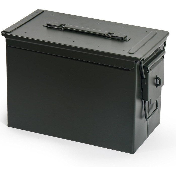 Ammunition Box, US Ammo Box, Cartridge Box, Lithium Battery Storage Box, Ammunition (Lockable - 28cm) (Security Ring - 30cm)