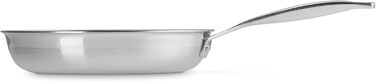 Сковорода Le Creuset з нержавіючої сталі 3-шарова, 24 см, срібляста - для всіх плит, індукції та духовки