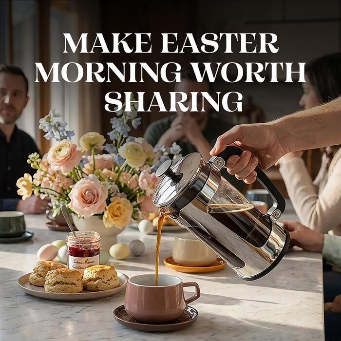 ESPRO P5 French Press: Френч-прес з подвійним мікрофільтром, 950 мл, Borosilikatglas