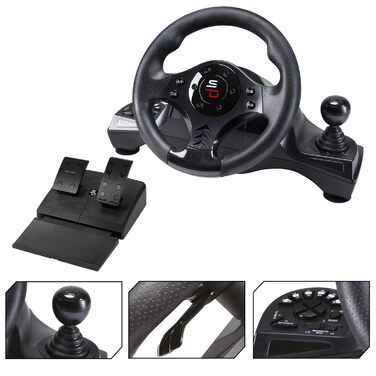 Руль SUBSONIC Superdrive GS750 Drive Pro з педалями, кермом, Paddles та вібрацією для Xbox Series X/S, PS4, Xbox One, PC (програмований)