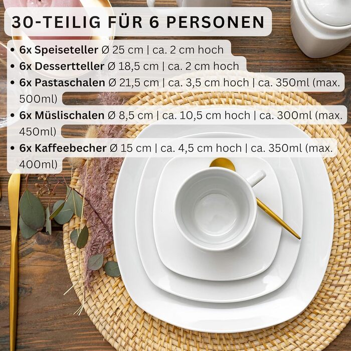 Набір сервірувальних тарілок Sänger Bilgola, 2 шт., порцеляна, білий, 23 x 34 см, для м'яса, риби та закусок, PREMIUM COLLECTION