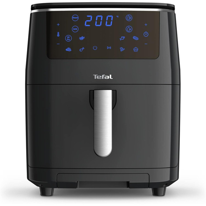 Аерофритюрниця Tefal FW2018 Easy Fry Grill & Steam 3-в-1: аерофритюрниця, гриль і пароварка, 7 програм, 6,5 л, енергозберігаюча, без олії, чорна, XXL – здорова кухня