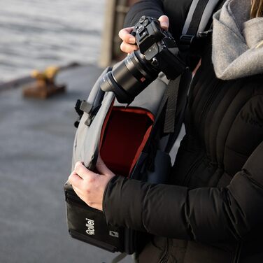 Рюкзак для фотоапарата Rollei Fotoliner Ocean M: з перероблених PET-пляшок, з дощем.і, ручної поклажі, чорний