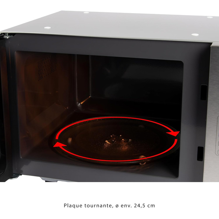 Мікрохвильова піч Clatronic® з грилем, 1000 Вт, вбудована, 20 л, 8 програм, з поворотним столом, MWG 778 U