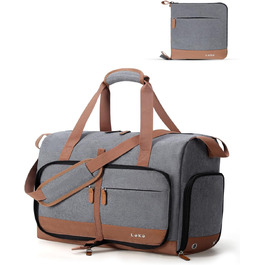 Спортивна сумка Lekesky 30L сірого кольору: туристична, для подорожей, з відділенням для взуття, валіза ручної поклажі Easyjet, водонепроникна