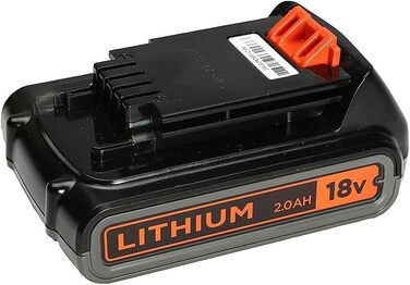 Black+Decker 3-in-1 City Mower Attachment (40-60 mm cutting height for trimmer) + Black+Decker Li-Ion Slidepack Battery (18V 2.0Ah, compatible with all Black+Decker 18V garden tools)