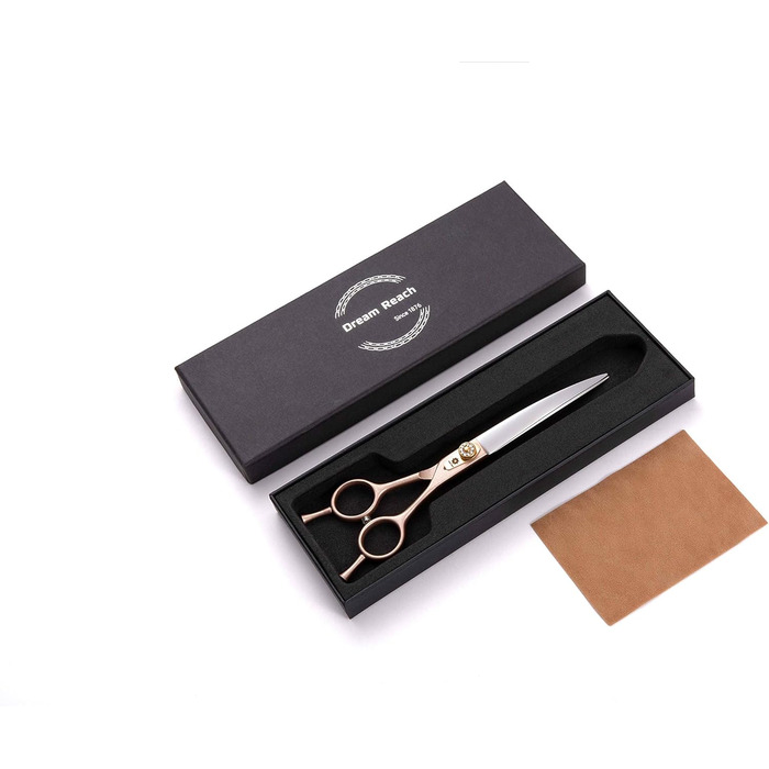 Професійна вигнута ножиця для грумінгу собак 7 дюймів Dream Reach - ножиці для догляду за шерстю собак та котів з японської сталі 440C